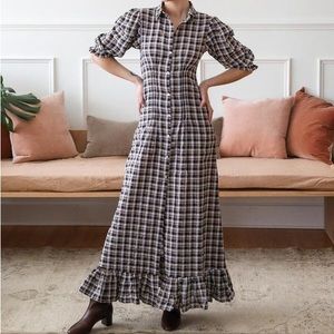 NWT Mille Laurel Dress in Navy Plaid Size XXS